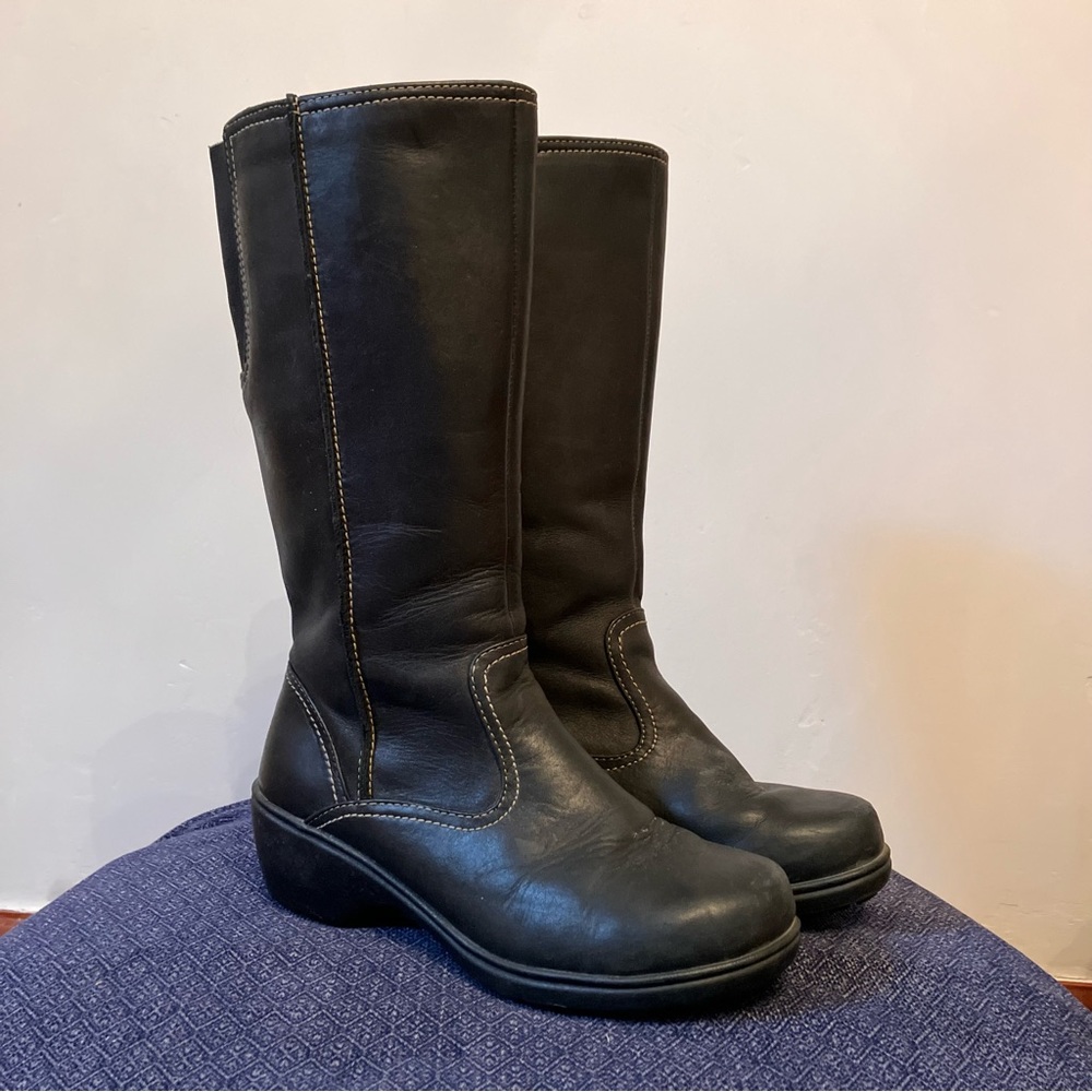 LL Bean Tall Black Boots Microfiber lined | US 8 Medium